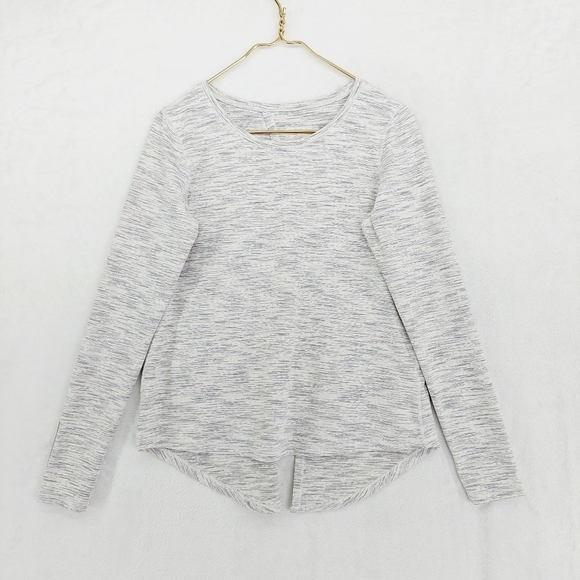 ZYIA White & Black Space Dye Print Split Back Long Sleeve Tops 3277 - Picture 1 of 7